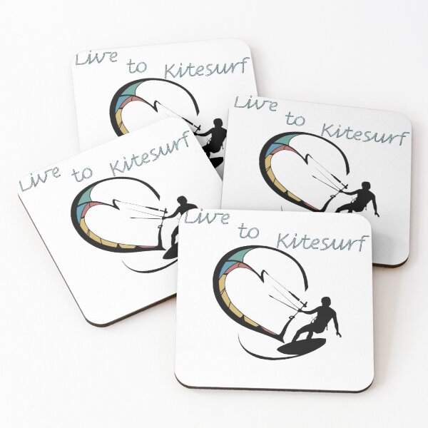 Item preview, Kitesurfing Heart Silhouette - Live to Kitesurf Design  designed and sold by StyleFused.
