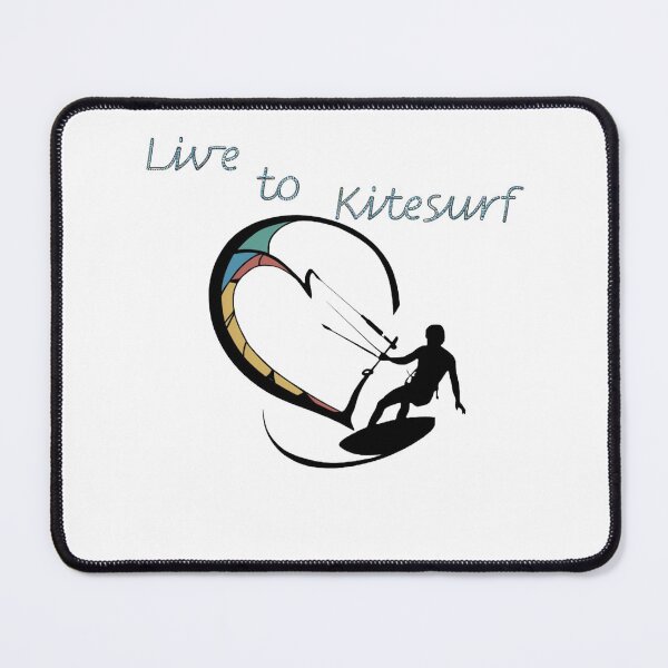 Item preview, Kitesurfing Heart Silhouette - Live to Kitesurf Design designed and sold by StyleFused.