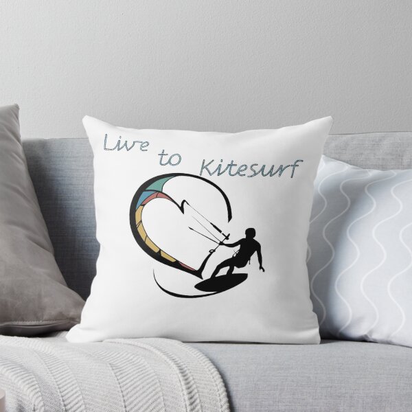 Item preview, Kitesurfing Heart Silhouette - Live to Kitesurf Design  designed and sold by StyleFused.