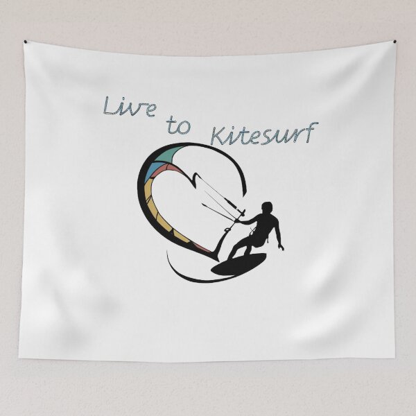 Item preview, Kitesurfing Heart Silhouette - Live to Kitesurf Design  designed and sold by StyleFused.