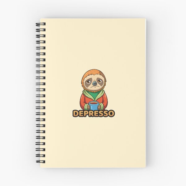 Item preview, Depresso - Cute Sad Sleepy Sloth Holding an Espresso Coffee Cup designed and sold by Lovekica.