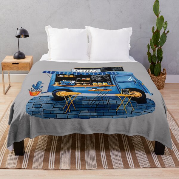 Item preview, Charming Coffee Truck – Vibrant Illustration T-Shirt designed and sold by Mrrjgraphic.