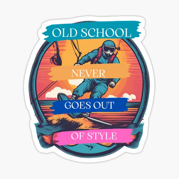 Artikel-Vorschau von klassisches Retro-Kitesurf-Design der 80er und 90er Jahre - Old School kommt nie aus der Mode, designt und verkauft von StyleFused.