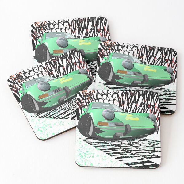 Item preview, Mint green anime style sports car designed and sold by Whimsy Trail Co.