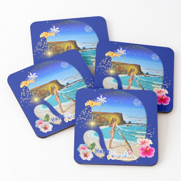 Item preview, Surfer, tropical beach designed and sold by GabiVitryArt.