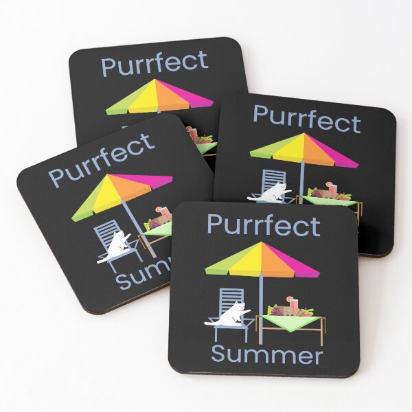 Item preview, Purrfect summer minimalistic cat food sun umbrella designed and sold by MatysDesign.