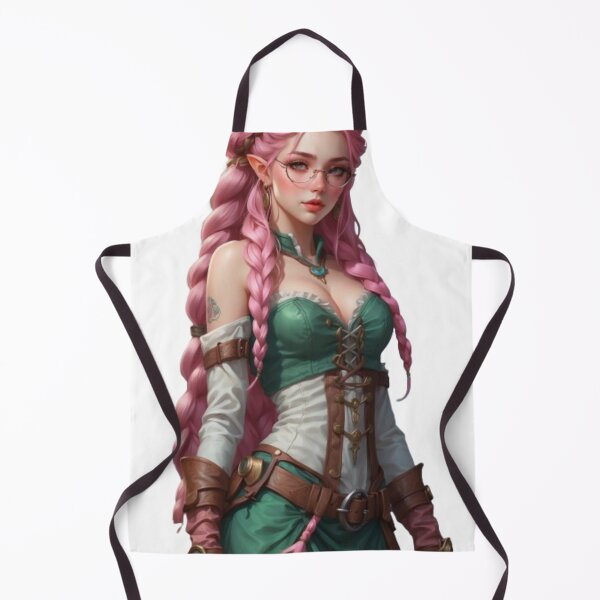 Item preview, "Enchanting Elven Sorceress with Pink Braids" designed and sold by ROHIT GUPTA.