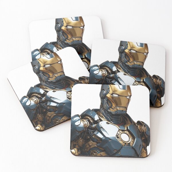 Item preview, "Futuristic Armored Robot with Golden and Blue Accents" designed and sold by ROHIT GUPTA.
