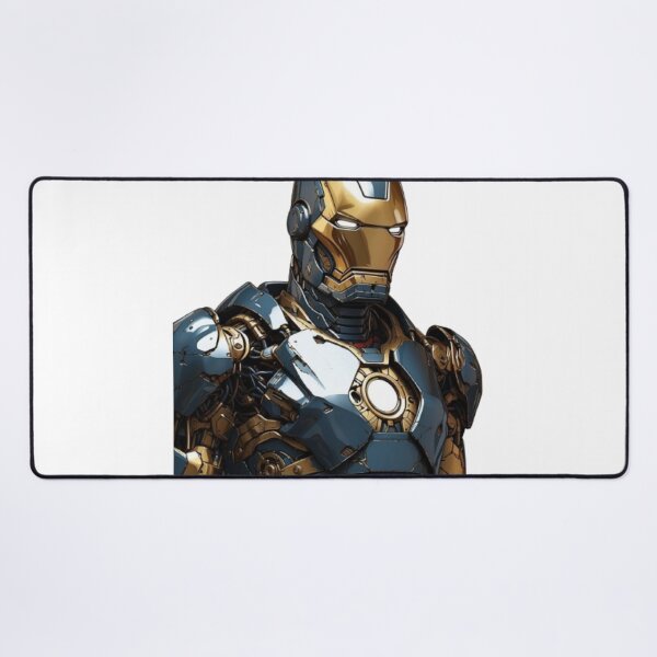 Item preview, "Futuristic Armored Robot with Golden and Blue Accents" designed and sold by ROHIT GUPTA.