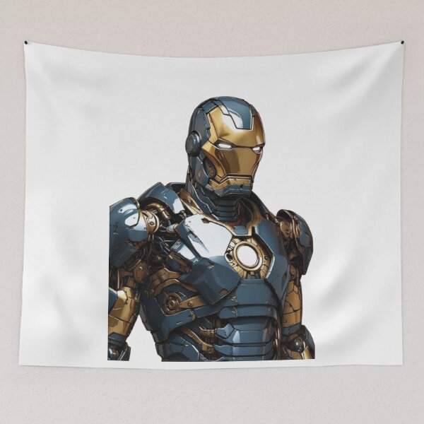 Item preview, "Futuristic Armored Robot with Golden and Blue Accents" designed and sold by ROHIT GUPTA.