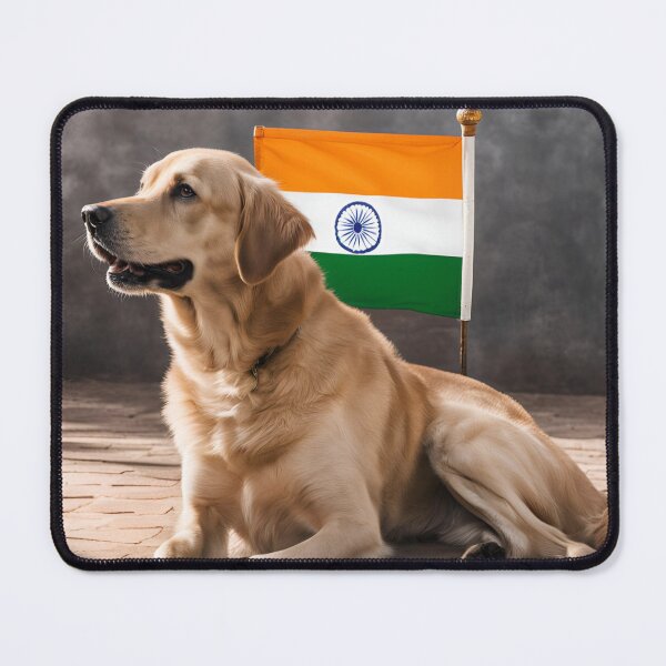 Aperçu de l'œuvre Chien avec drapeau indien créée et vendue par jonicmarko.
