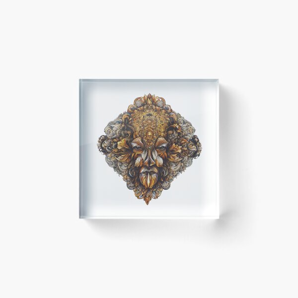 Item preview, Intrigue your senses with Auric Enigma, a captivating abstract design featuring a golden head. designed and sold by FitEnvy.