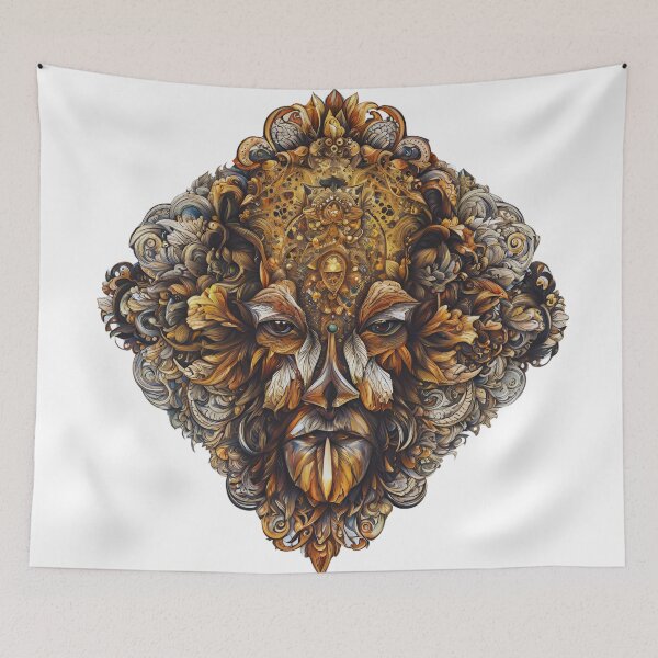 Item preview, Intrigue your senses with Auric Enigma, a captivating abstract design featuring a golden head. designed and sold by FitEnvy.