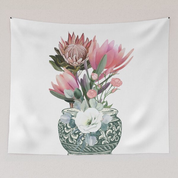 Item preview, Vase of proteas and Lisianthus designed and sold by Yeyishop.