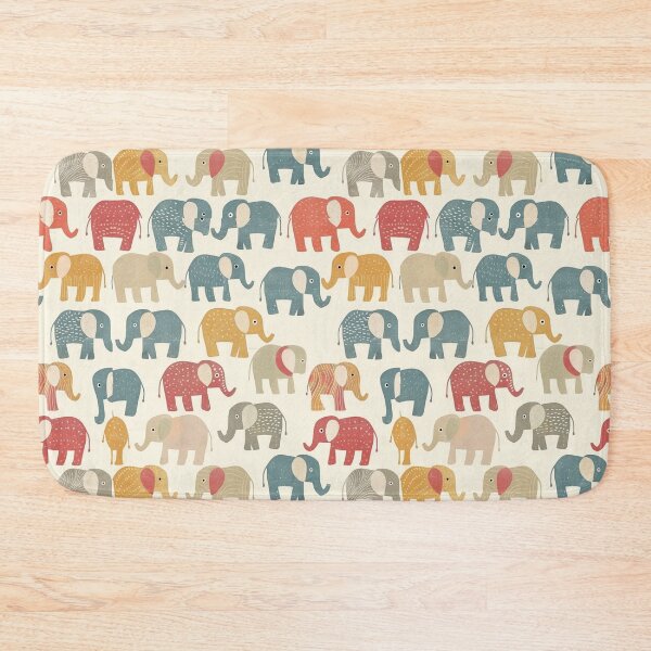 Item preview, elephant pattern, tribal elephant print design,motif illustration, memory elephant art fabric pattern,geometric designed and sold by HerbGimmick.