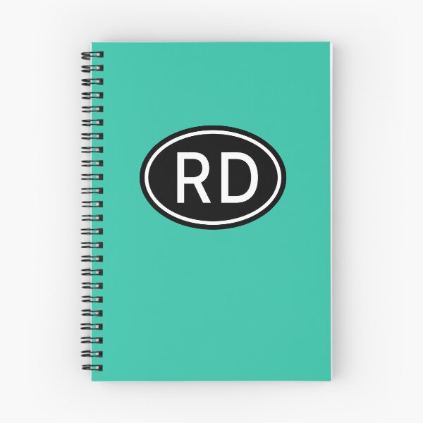 Item preview, RD Initials Monogram Oval White Letters designed and sold by Jeallan Designs.