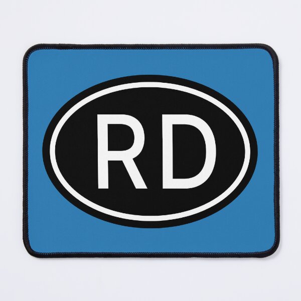 Item preview, RD Initials Monogram Oval White Letters designed and sold by Jeallan Designs.