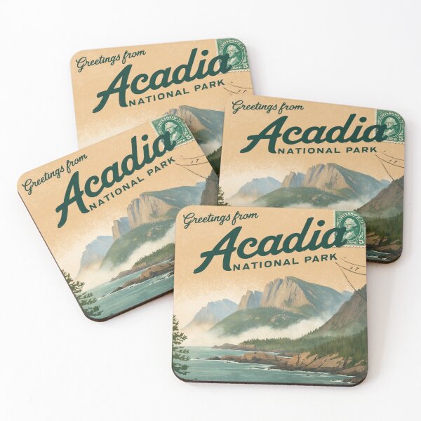 Item preview, Acadia National Park Postcard Vintage Retro Travel Vintage designed and sold by TravelPostcardGems.