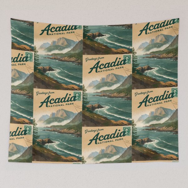 Item preview, Acadia National Park Postcard Vintage Retro Travel Vintage designed and sold by TravelPostcardGems.