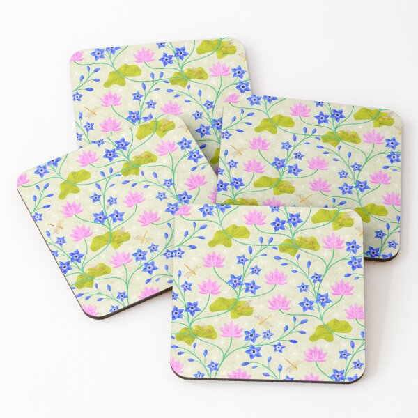 Item preview, Larkspur and Waterlily July Birth Flowers designed and sold by RebeccaFlaherty.