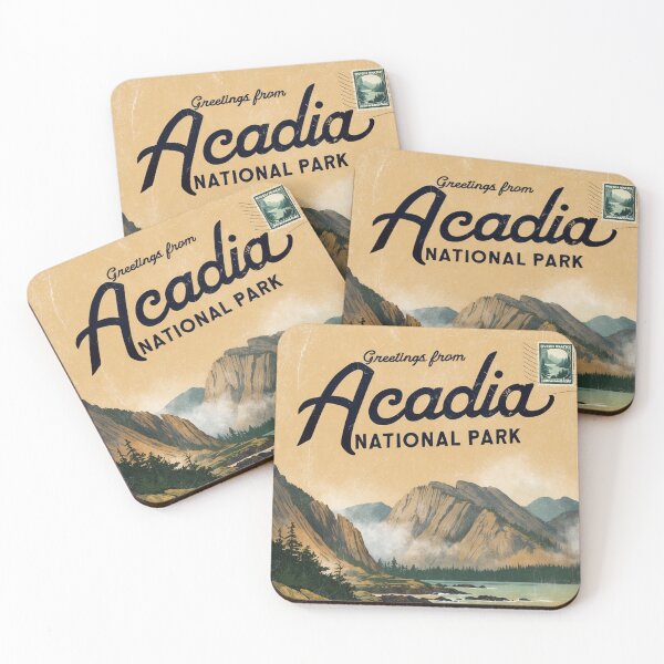 Item preview, Acadia National Park Postcard Vintage Retro Travel Vintage designed and sold by TravelPostcardGems.