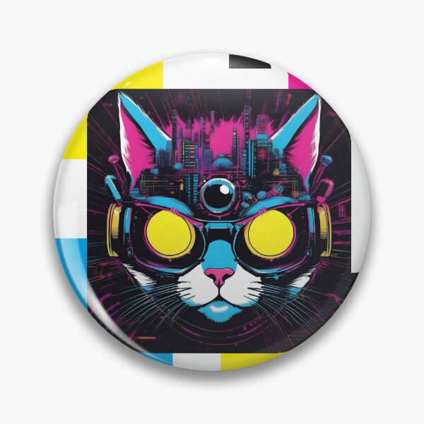 Item preview, Cyber Punk Cat designed and sold by yellowmadcat.