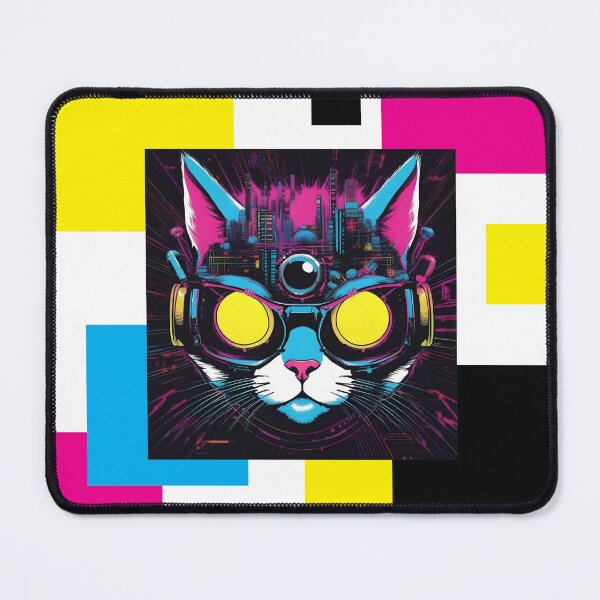 Item preview, Cyber Punk Cat designed and sold by yellowmadcat.