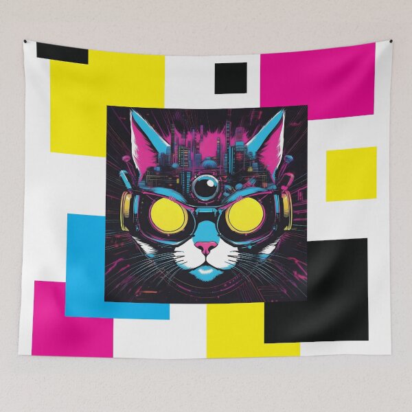 Item preview, Cyber Punk Cat designed and sold by yellowmadcat.