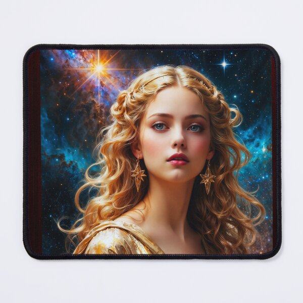 Item preview, Calliope Muse De La Poesie Adorned By The Stars Of Heaven Alluring AI Concept Art by Xzendor7 designed and sold by Xzendor7 Digital Art Creations.