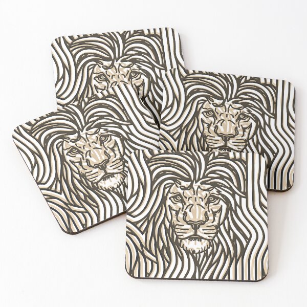 Item preview, Lion wave pattern  geometric print designed and sold by alex-yars.