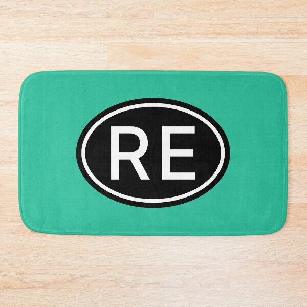 Item preview, RE Initials Monogram Oval White Letters designed and sold by Jeallan Designs.