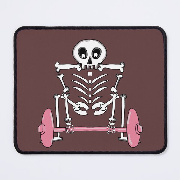Item preview, Cartoon doodle skeleton lifting a dumbbell/Halloween designed and sold by nongsao4.