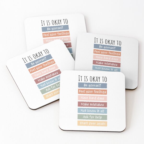 Item preview, it's Okay to Not be Okay Poster, Motivational Kids Art, Classroom Quotes, Educational  Art, Be Yourself designed and sold by Minimalist Quotes and Sayings.