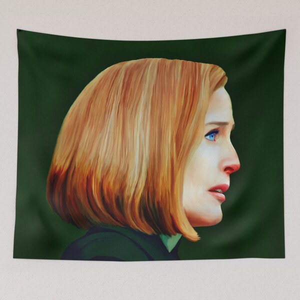 Item preview, Dana Scully's side profile in oil colors designed and sold by altaircolin.