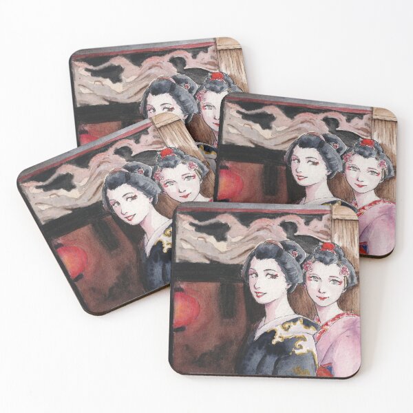 Item preview, Pearls of Gion - Geisha illustration designed and sold by TwinBlossomsArt.