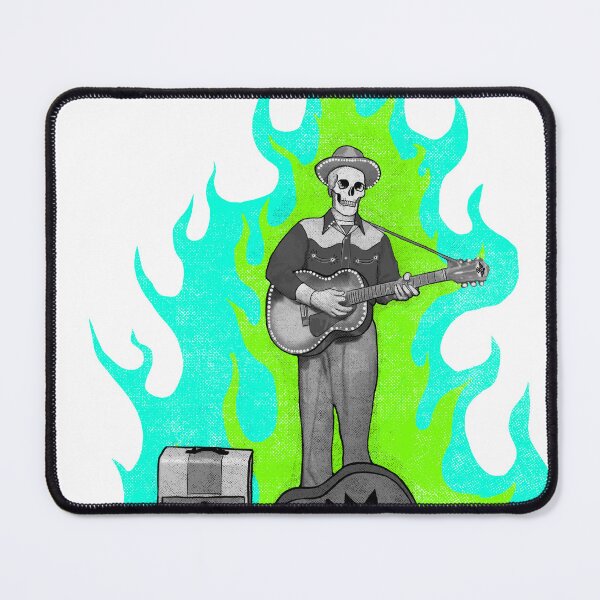 Item preview, Country singer haunting the night skeleton skull designed and sold by AmerMichel.
