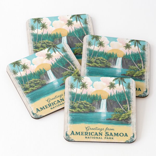 Item preview, American Samoa National Park Postcard Vintage Retro Travel Vintage designed and sold by TravelPostcardGems.