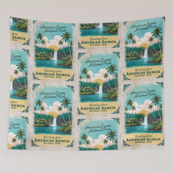 Item preview, American Samoa National Park Postcard Vintage Retro Travel Vintage designed and sold by TravelPostcardGems.