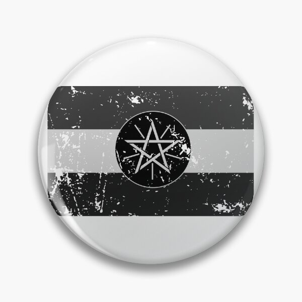 Item preview, Ethiopia black and white flag grayscale style designed and sold by Starstacks.