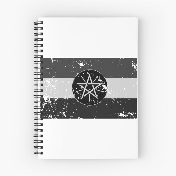 Item preview, Ethiopia black and white flag grayscale style designed and sold by Starstacks.