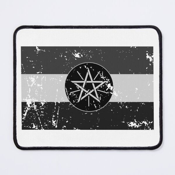 Item preview, Ethiopia black and white flag grayscale style designed and sold by Starstacks.