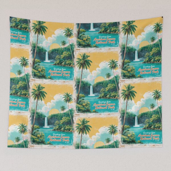 Item preview, American Samoa National Park Postcard Vintage Retro Travel Vintage designed and sold by TravelPostcardGems.