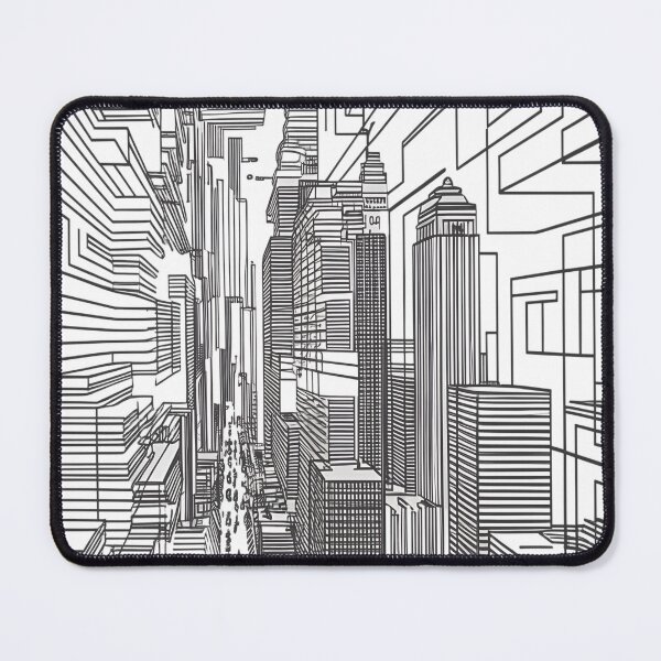 Item preview, Urban landscape - line art black and white designed and sold by alex-yars.