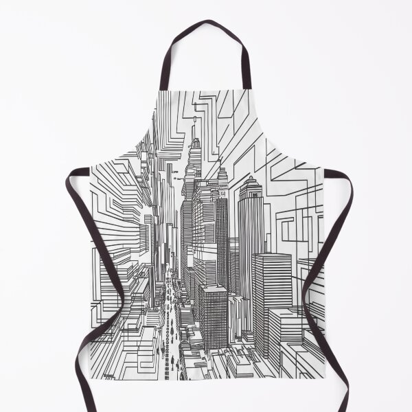 Item preview, Urban landscape - line art black and white designed and sold by alex-yars.