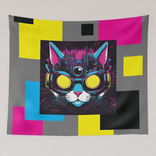 Item preview, Cyberpunk Cat designed and sold by yellowmadcat.