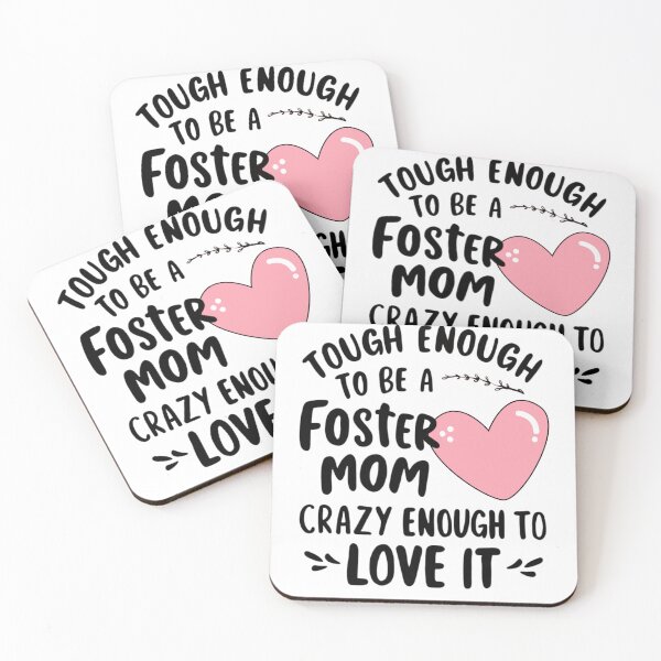 Item preview, Tough Enough to Be a Foster Mom, Crazy Enough to Love It - Cute Heart Design designed and sold by BunBuntheDog-.