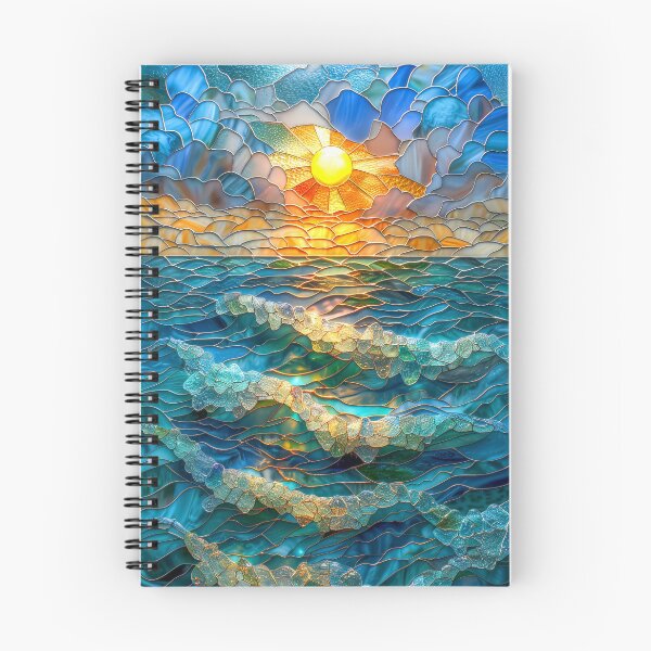 Item preview, Whimsical Sunset Ocean: Stained Glass Mosaic designed and sold by MargaretWiktor.