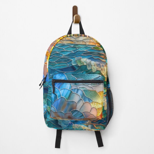 Item preview, Whimsical Sunset Ocean: Stained Glass Mosaic designed and sold by MargaretWiktor.