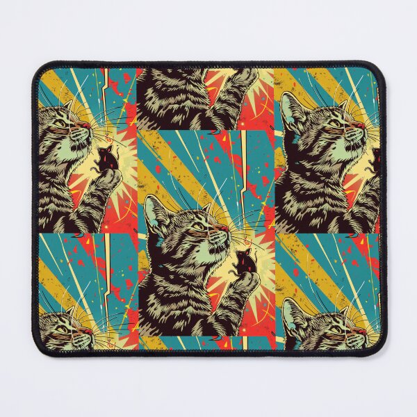 Item preview, Pop Art Illustration of Cat Ready to Attack Mouse designed and sold by Piotrek0001.