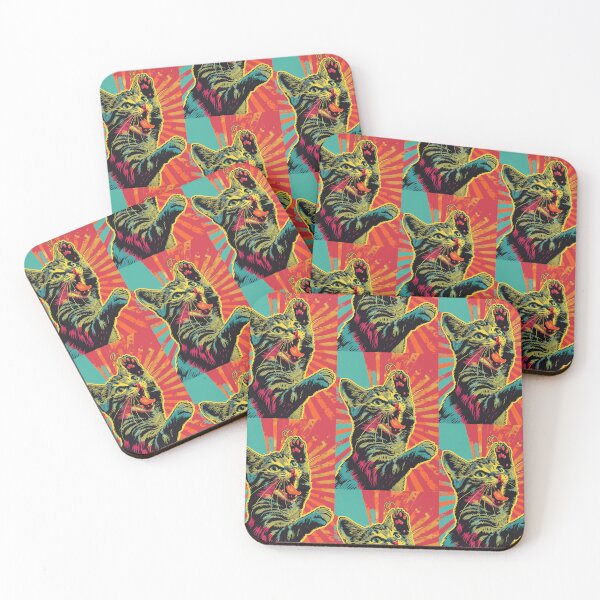 Item preview, Pop Art Illustration of Cat Ready to Attack Mouse designed and sold by Piotrek0001.